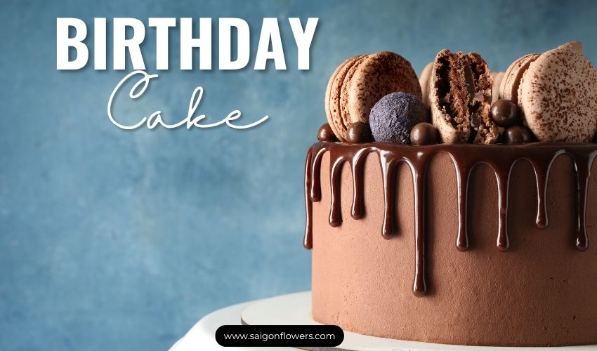 Birthday Cake with Flowers Delivery Vietnam