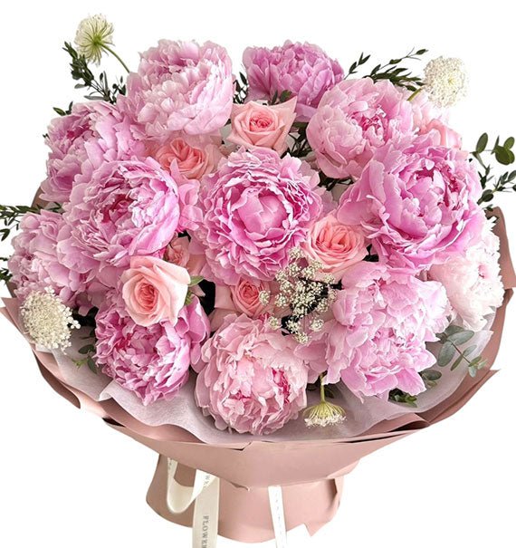 12 pink peonies vietnam