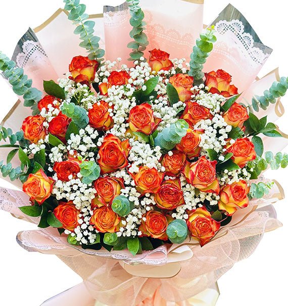 24 Orange Roses Valentine’s Day Vietnam