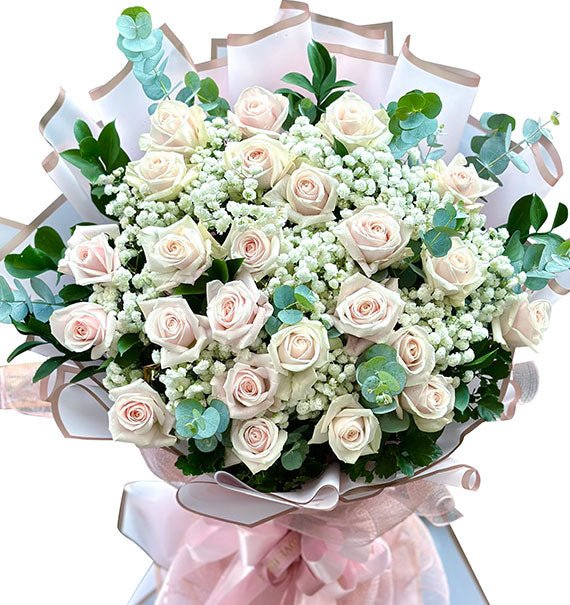 24 Peach Roses Valentine’s Day Vietnam