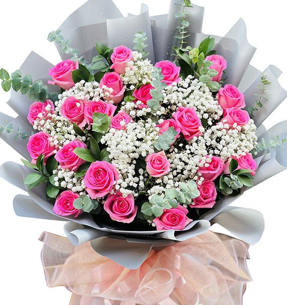 24 Pink Roses Valentine’s Day Vietnam