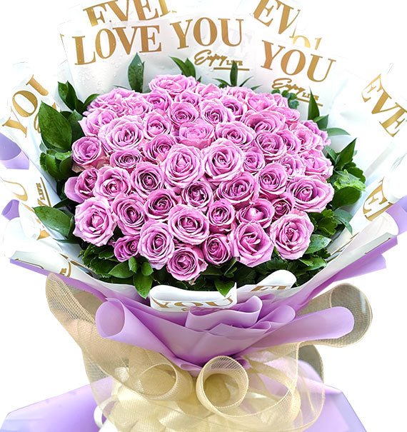 48 Purple Roses For Mothers Day Vietnam