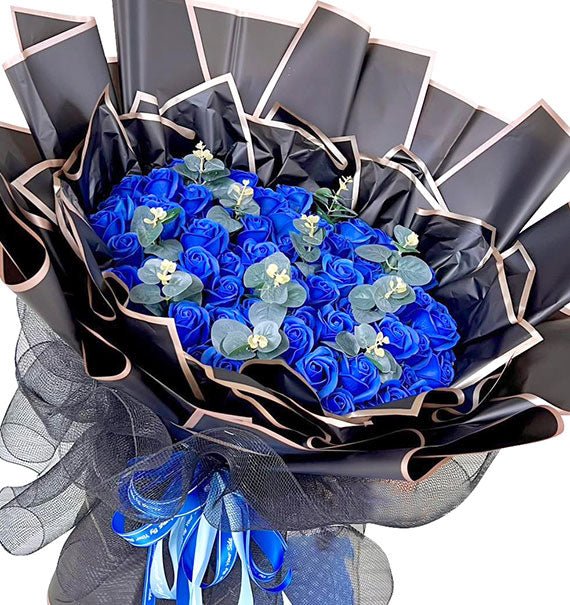 Blue Waxed Roses For Vietnamese Womens Day