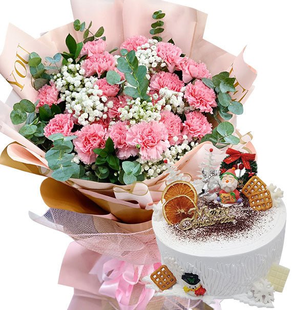 Christmas Flower and Cake Combo Vietnam