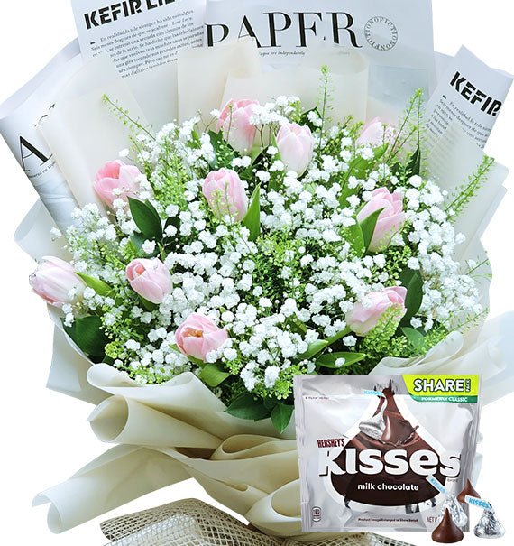 Christmas Tulip Bouquet and Chocolate Vietnam