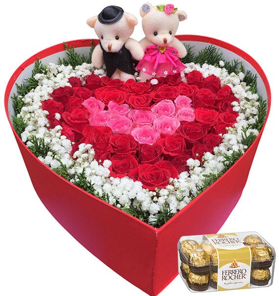 Flower Box and Chocolate Womens Day Vietnam