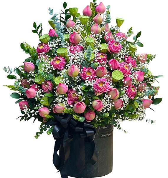 Pink Lotus Basket