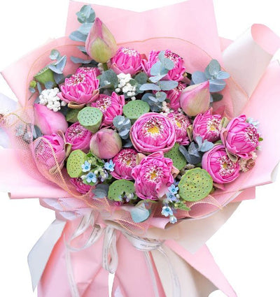 Pink Lotus Bouquet