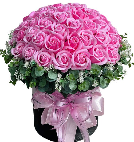 Pink Waxed Roses For Valentine – Saigon Flowers