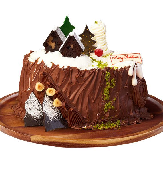 Snowy Treehouse Buche De Noel Tous Les Jours Cake Vietnam