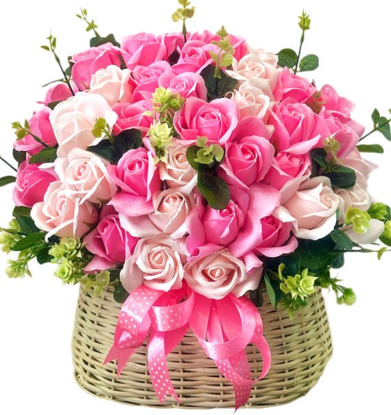 Vietnamese Womens Day Artificial Flower Basket