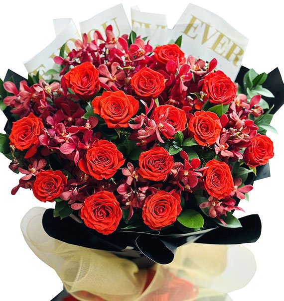 Winter Rose Bouquet For Christmas Vietnam