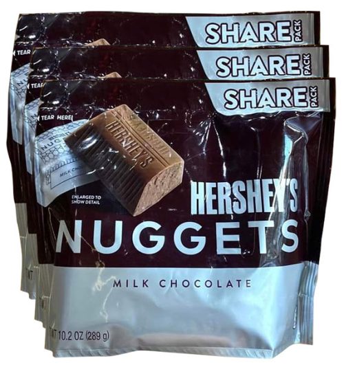 chocolate hersheys nuggets milk 3 bags