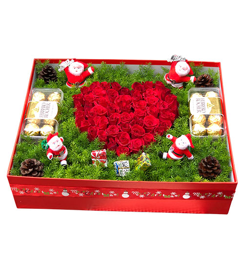special christmas box flowers