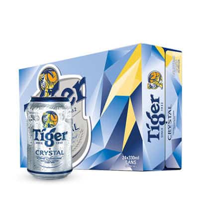 tiger crystal beer 24 cans