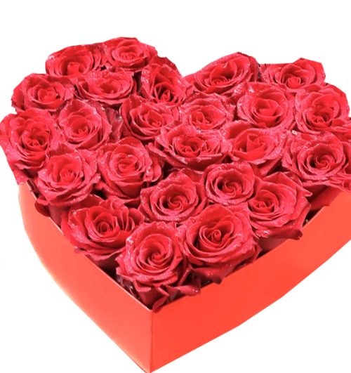 Red Heart Box Roses Valentine 1