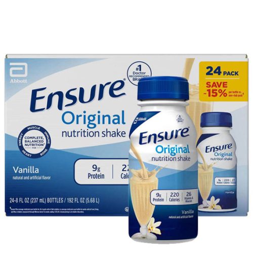 ensure original nutrition shake vanilla flavor 24 pack