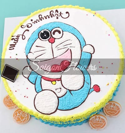 Bạn muốn có một chiếc bánh đáng yêu và bắt mắt cho bữa tiệc của mình? Hãy thử đến với bánh vẽ hình mèo Doraemon của chúng tôi. Đây là một sản phẩm độc đáo và sáng tạo với hình ảnh chú mèo-robot nổi tiếng đầy tỉ mỉ và sắc nét.