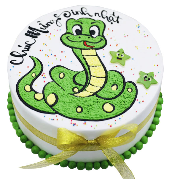 Bánh kem sinh nhật hình con rắn lạ mắt tặng anh yêu - Bánh Thiên Thần :  Chuyên nhận đặt bánh sinh nhật theo mẫu