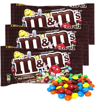 3 Bags of M&M Milk Chocolate
