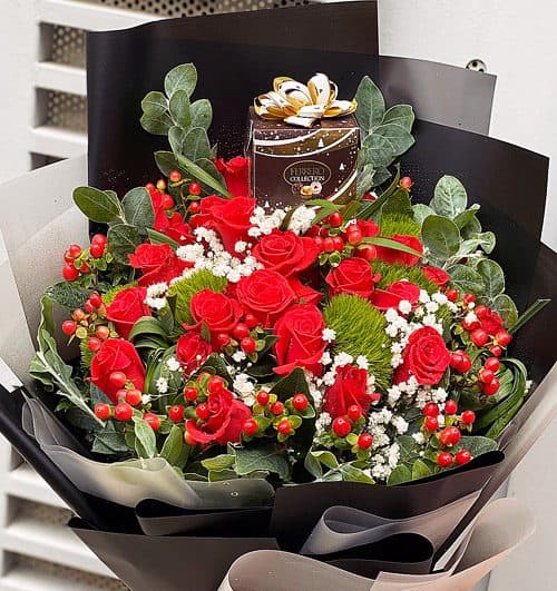 Special Christmas Flowers And Chocolate 02