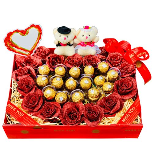 special artificial roses and chocolate 3 8 02