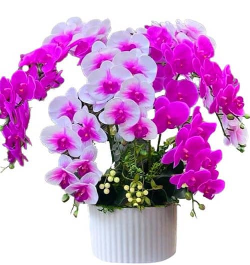 potted orchids artificial flowers 09