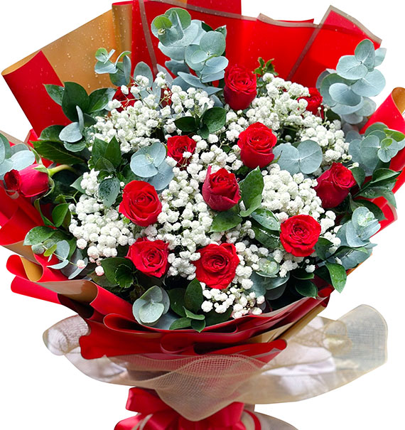 12 red roses womens day vietnam