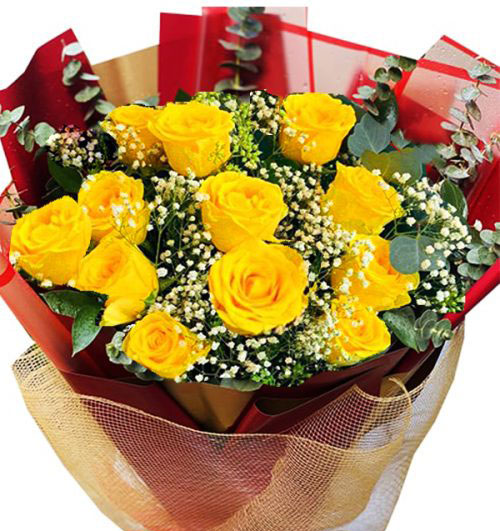12 yellow roses valentine vietnam