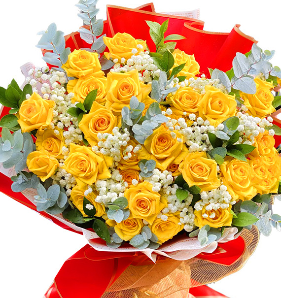24 Yellow Roses Valentine