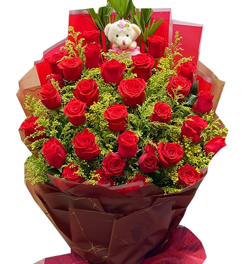 24 red roses valentine vietnam-3