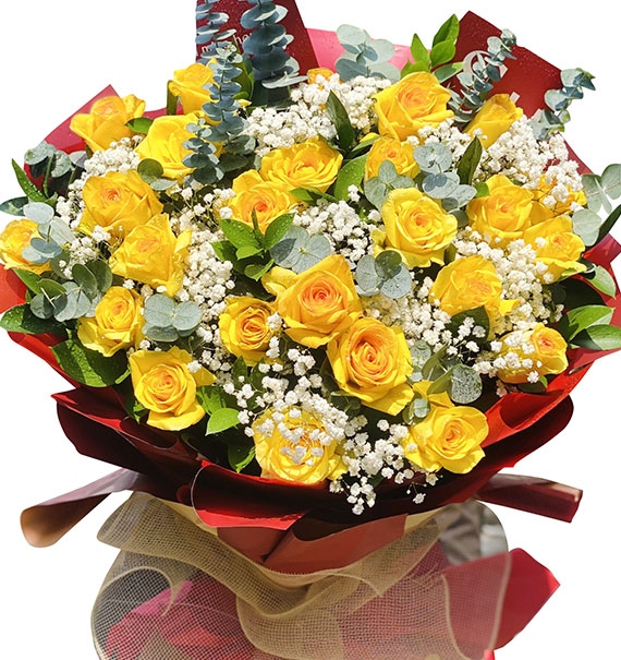 24 yellow roses valentines day vietnam