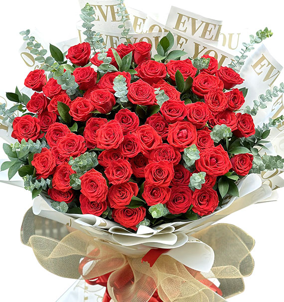 48 red roses valentine vietnam 01