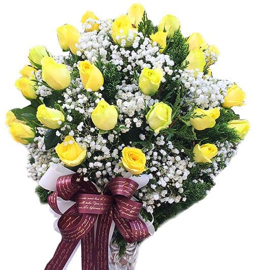 48 yellow rose in vase 500x531