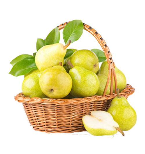 fresh pears basket 500x531