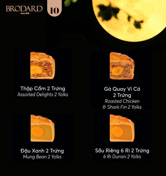 brodard mooncakes vietnam combo 10