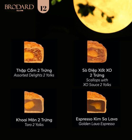 brodard mooncakes vietnam combo 12