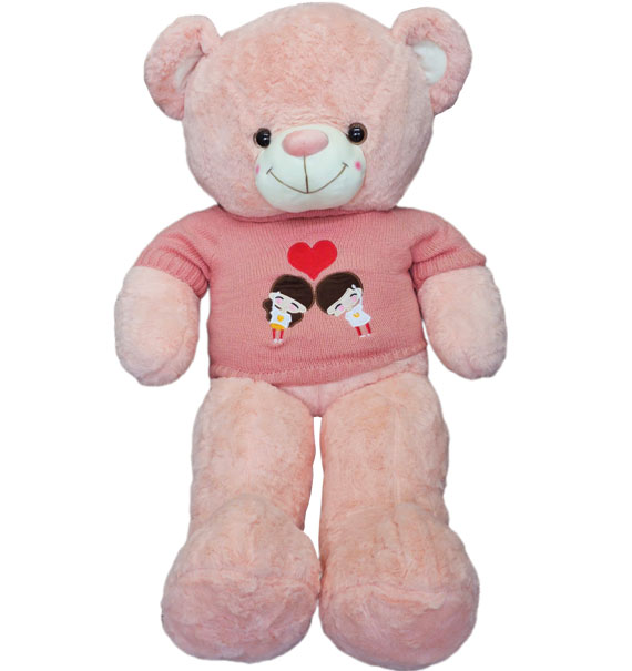 pink teddy bear in love 01