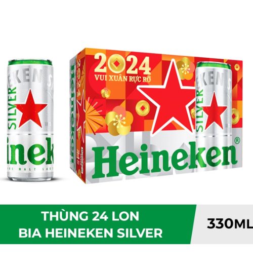 heineken silver beer tet 24 cans box