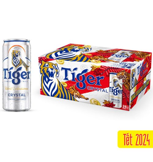 tiger crystal beer tet 24 cans box