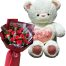 teddy bear and flowers 05
