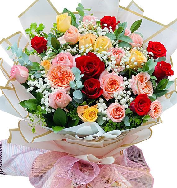 24 mixed roses womens day vietnam