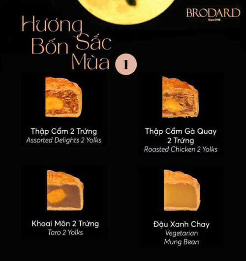 brodard mooncakes combo huong sac bon mua 01