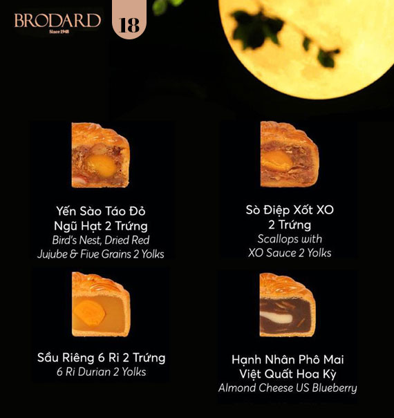 brodard mooncakes vietnam combo 18