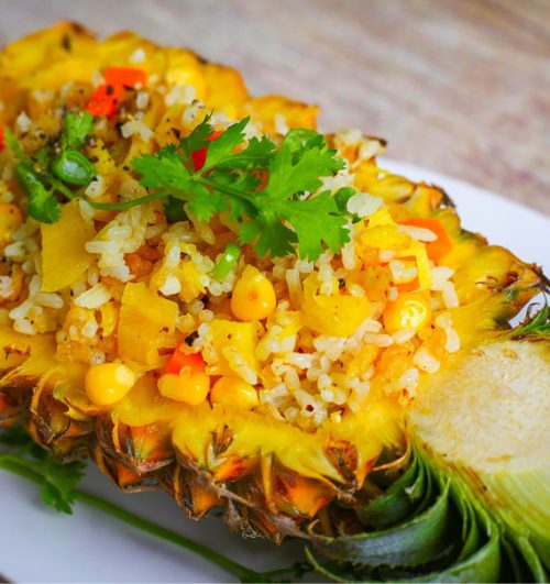 fried rice with pineapple