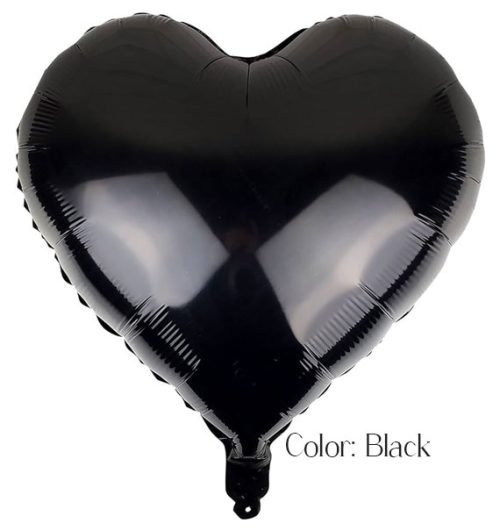 black heart shaped balloon