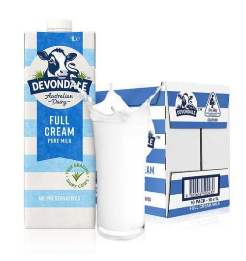 devondale australian full cream pure milk 1l