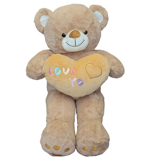 brown teddy bear love yo heart