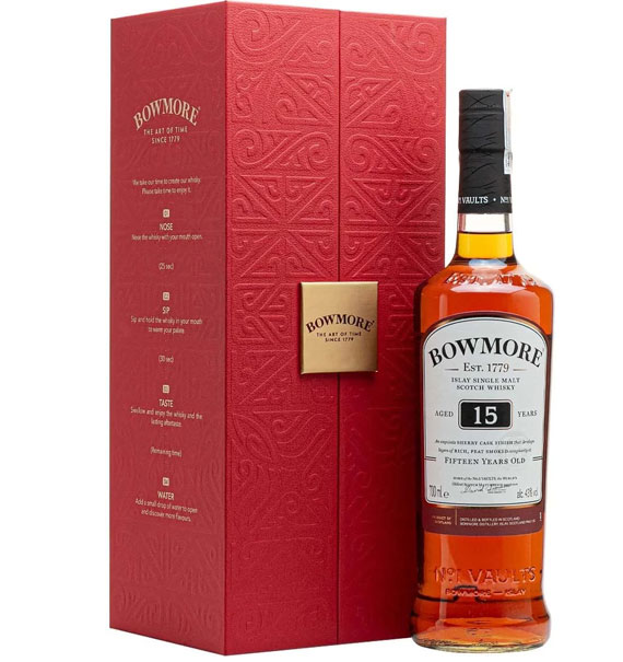 Bowmore 15 year old box gift