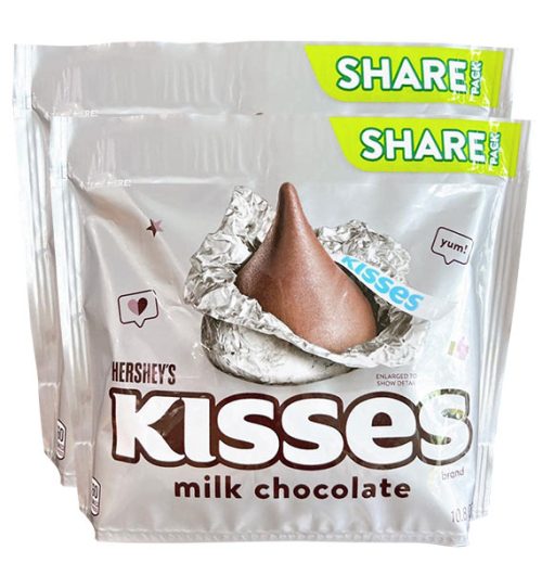 chocolate hersheys kisses milk 2 bags